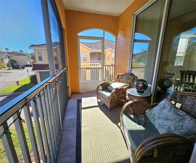 view of sunroom