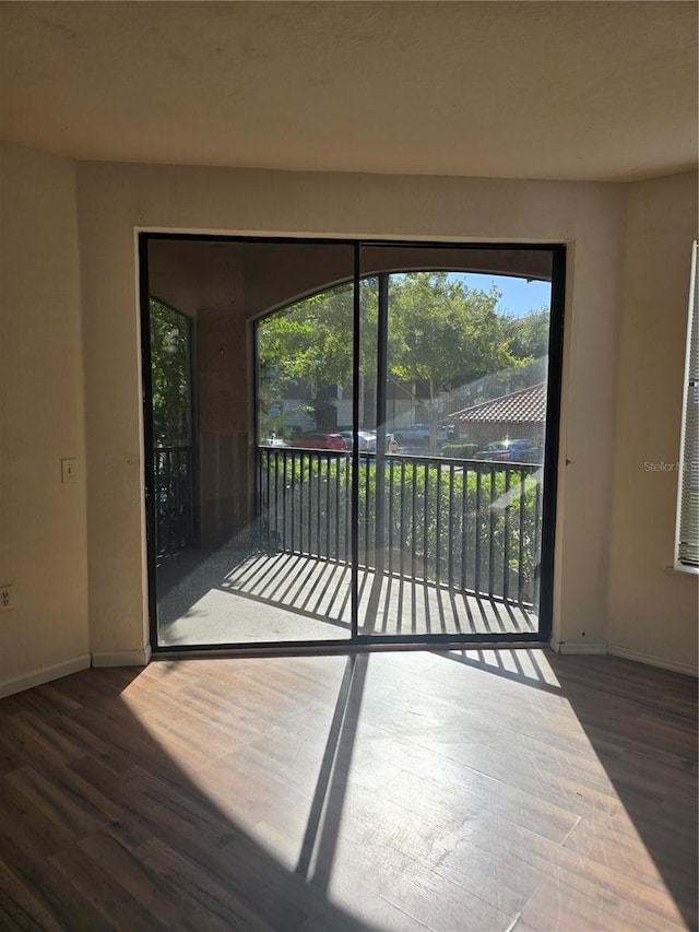 interior space featuring dark hardwood / wood-style floors