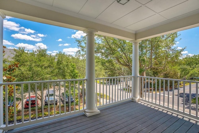 view of wooden deck