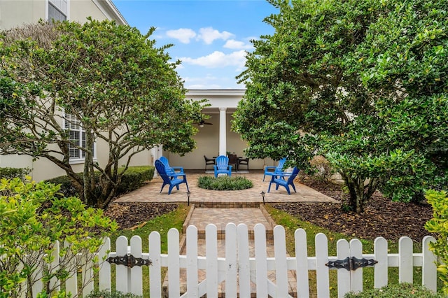 view of yard with a patio