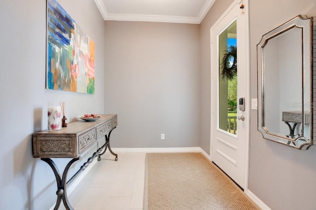 doorway with crown molding