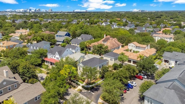 aerial view featuring a residential view