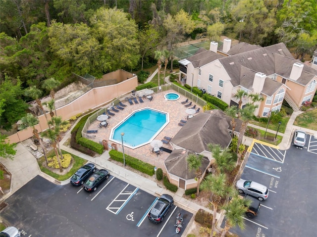 birds eye view of property