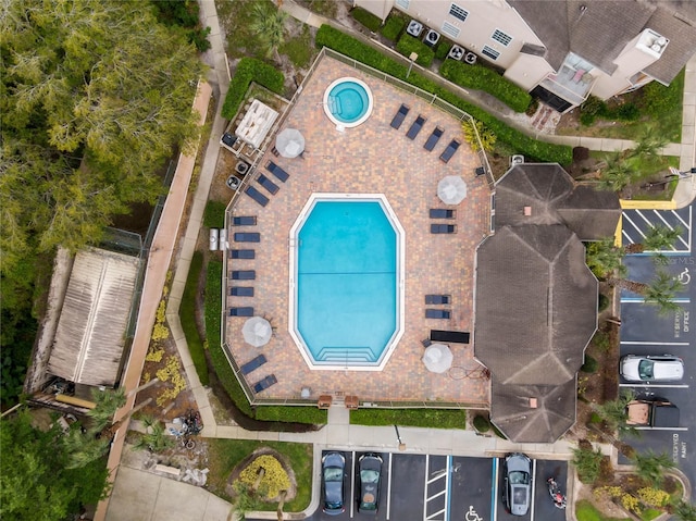 birds eye view of property