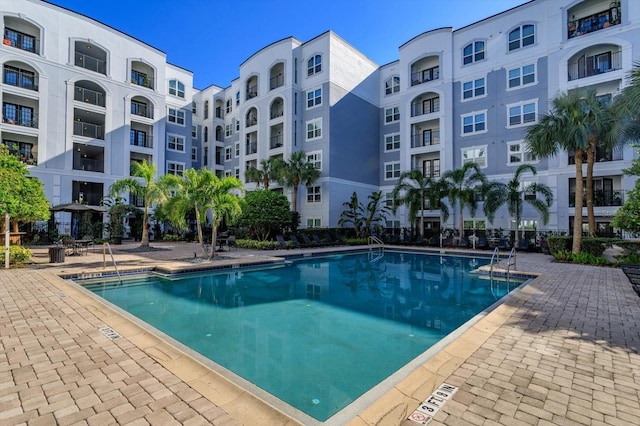 view of pool with a patio