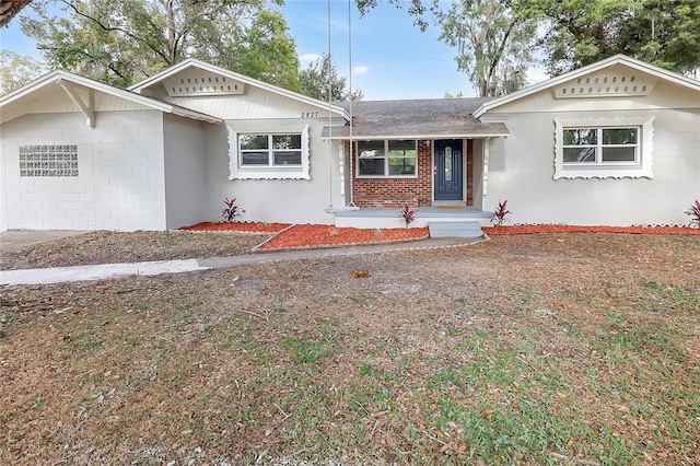 view of ranch-style home