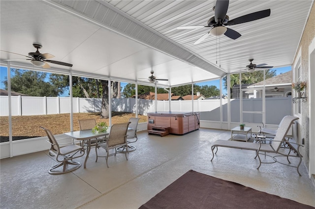 view of sunroom / solarium