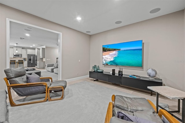 view of carpeted living room