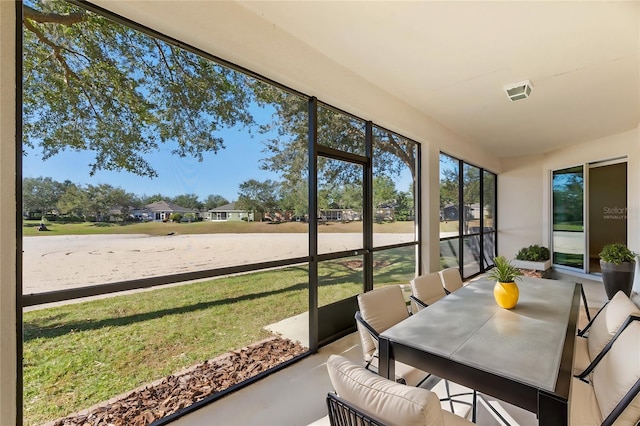 view of sunroom / solarium