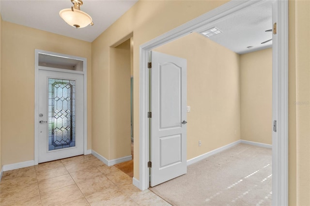 view of tiled foyer