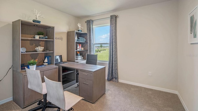 view of carpeted office