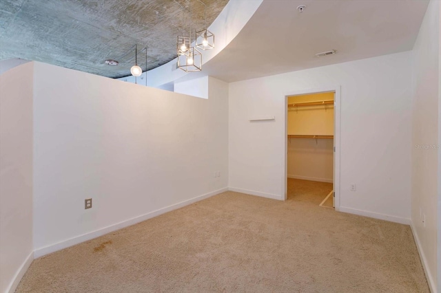 basement with carpet