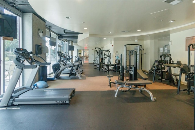 view of workout area