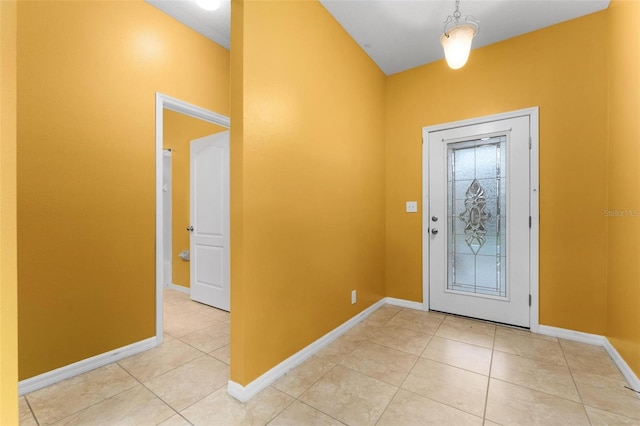 view of tiled foyer