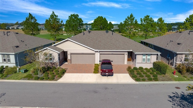 ranch-style home with a garage