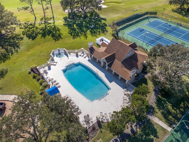 birds eye view of property