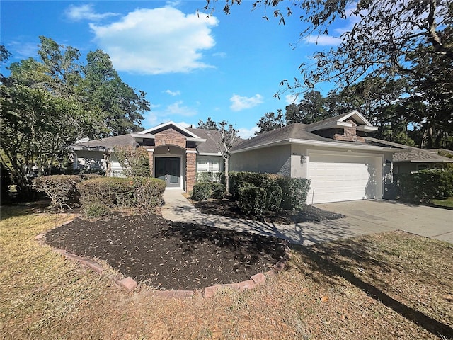 ranch-style home with a garage