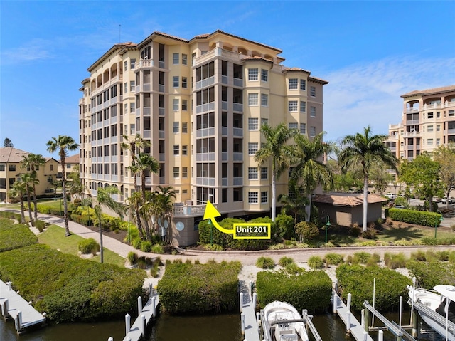 view of property featuring a water view