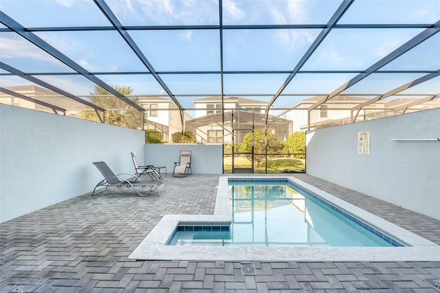 view of pool featuring a patio area