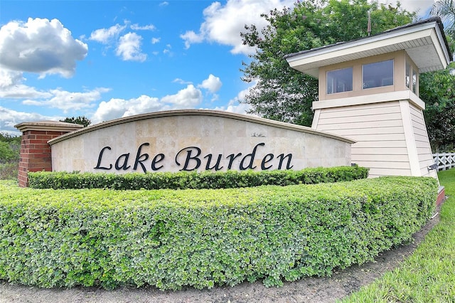 view of community sign