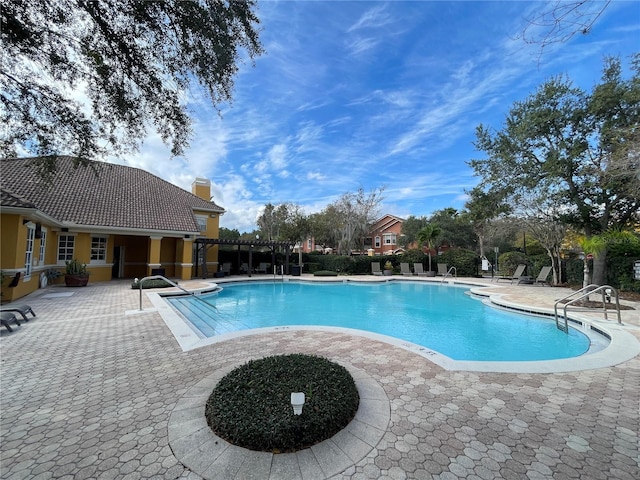 view of pool with a patio area