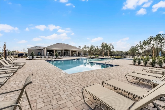 view of pool with a patio area