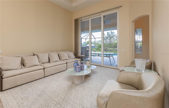 view of carpeted living room