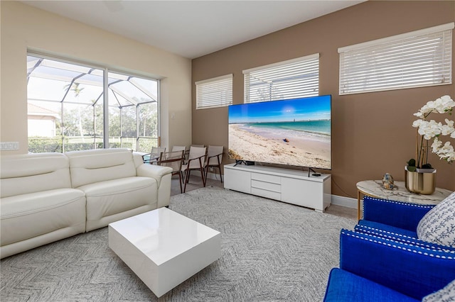 living room with a healthy amount of sunlight