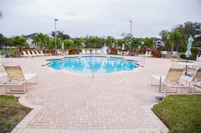 view of pool with a patio area