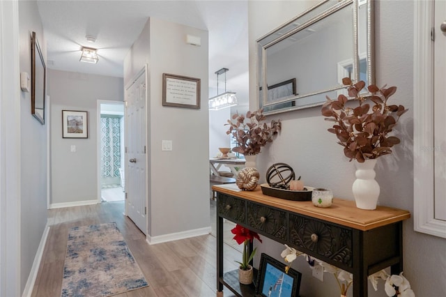 hallway featuring light hardwood / wood-style flooring