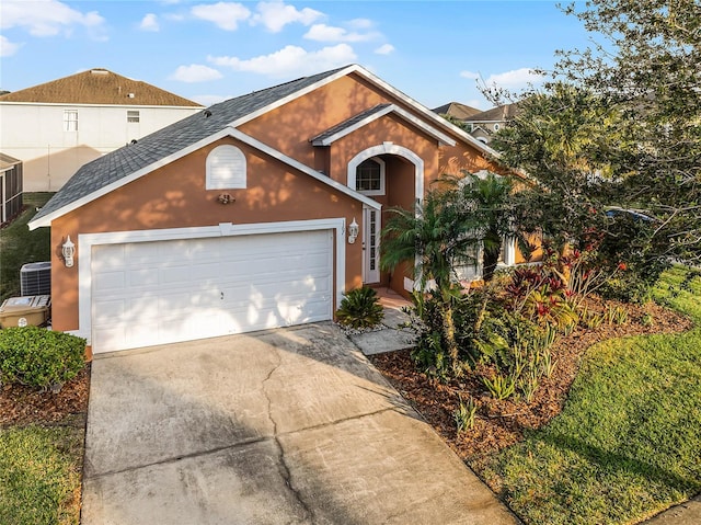 view of front of home featuring central AC