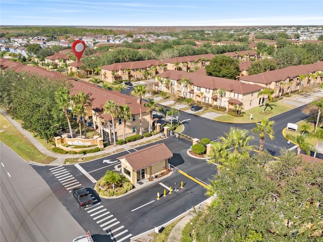 drone / aerial view with a residential view