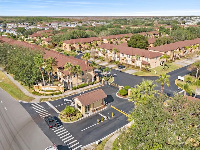 aerial view with a residential view