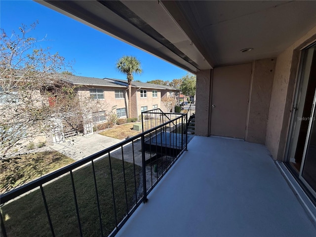 balcony with a residential view