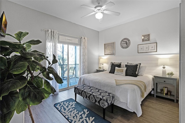 608 Gran Bahama Blvd Unit 608, Davenport, FL 33897 - bedroom with access to outside, wood finished floors, and a ceiling fan