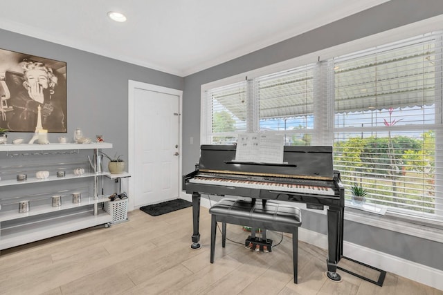 miscellaneous room featuring light wood-type flooring