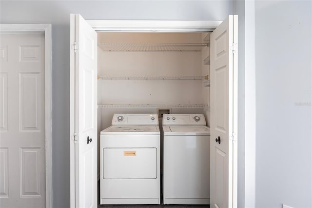 laundry room featuring washer and dryer