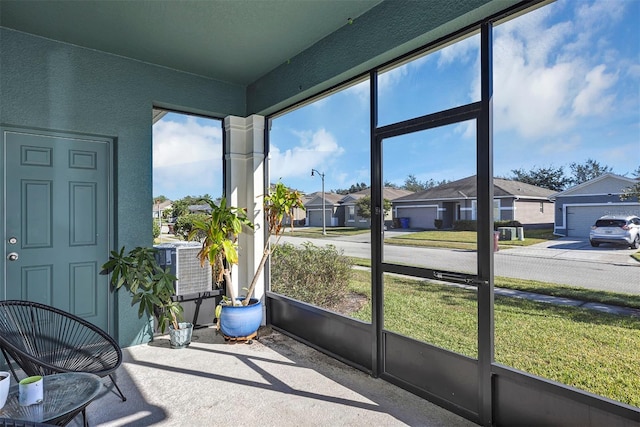 view of sunroom