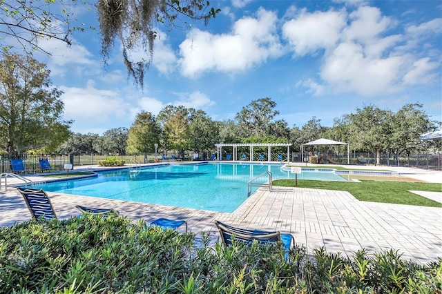 view of pool with a patio