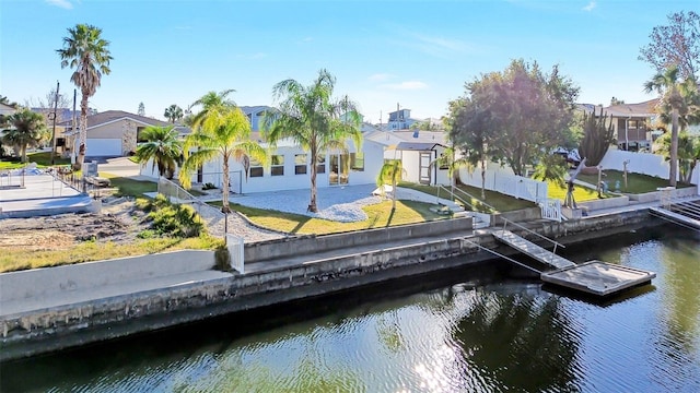 4059 Orient Dr, Hernando Beach, FL 34607 - dock featuring a water view and a residential view