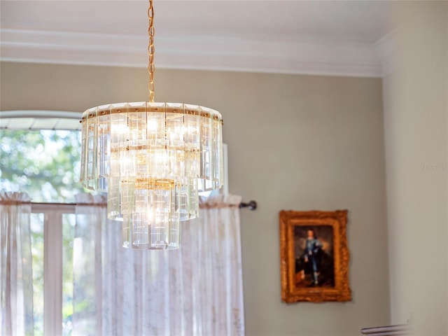 interior details with crown molding