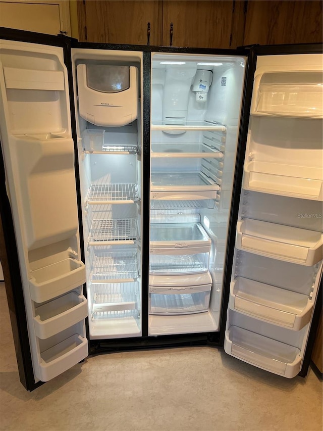 details featuring stainless steel fridge