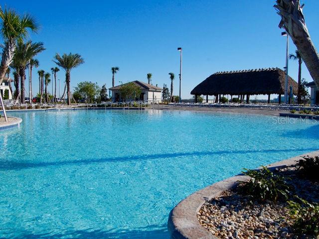 view of pool with a gazebo