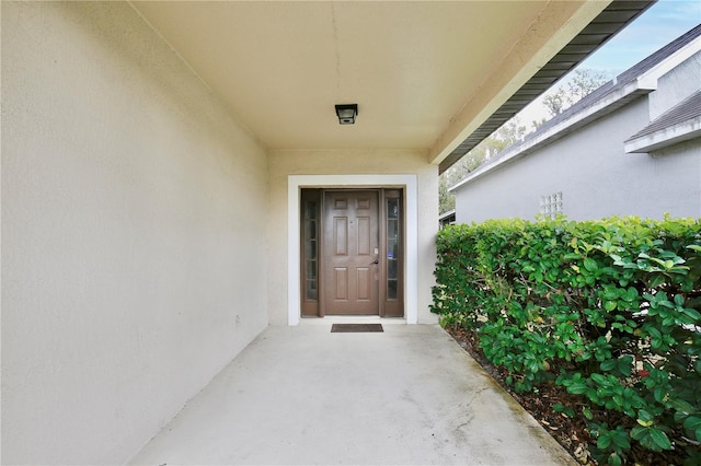 view of doorway to property