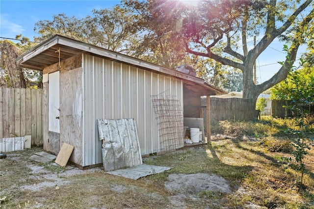 view of outdoor structure