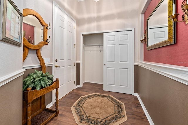 interior space featuring dark hardwood / wood-style flooring