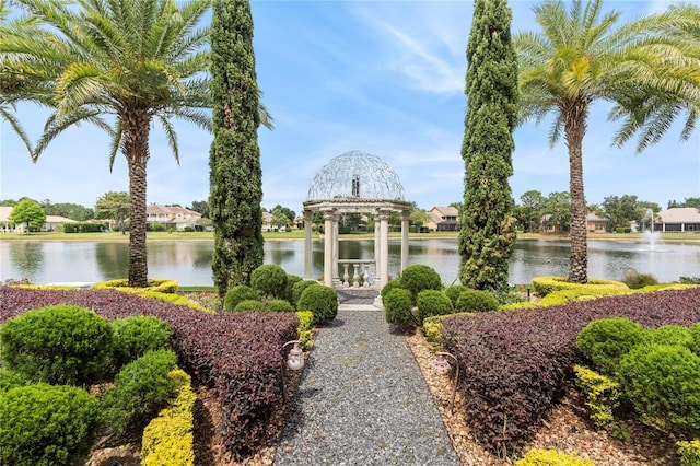 exterior space featuring a gazebo