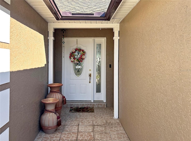 view of doorway to property