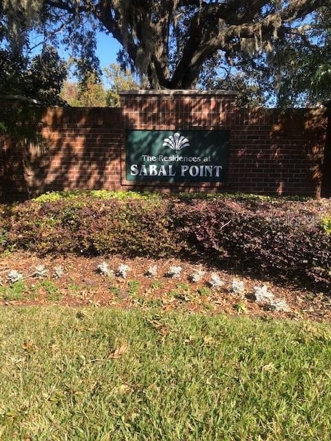 view of community sign