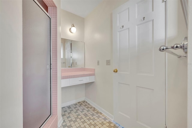 bathroom with a shower